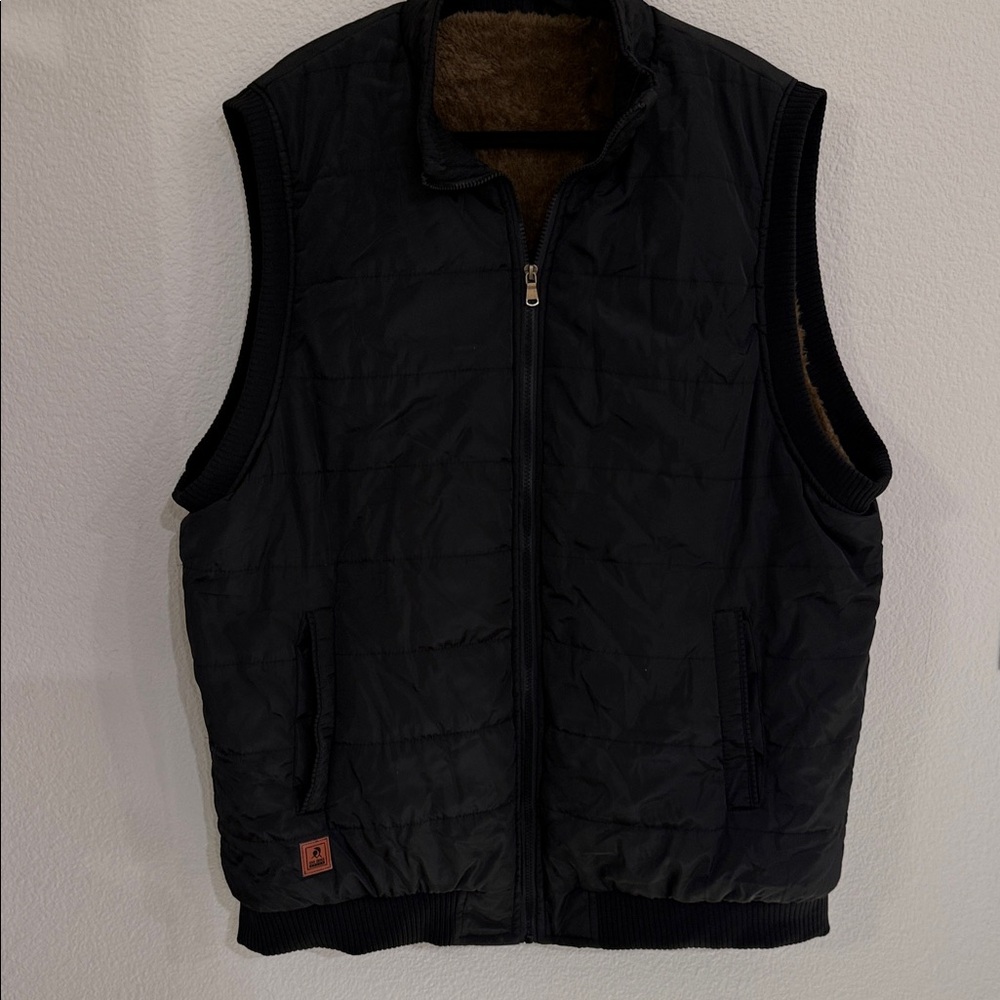 Men's Black Quilted Vest
